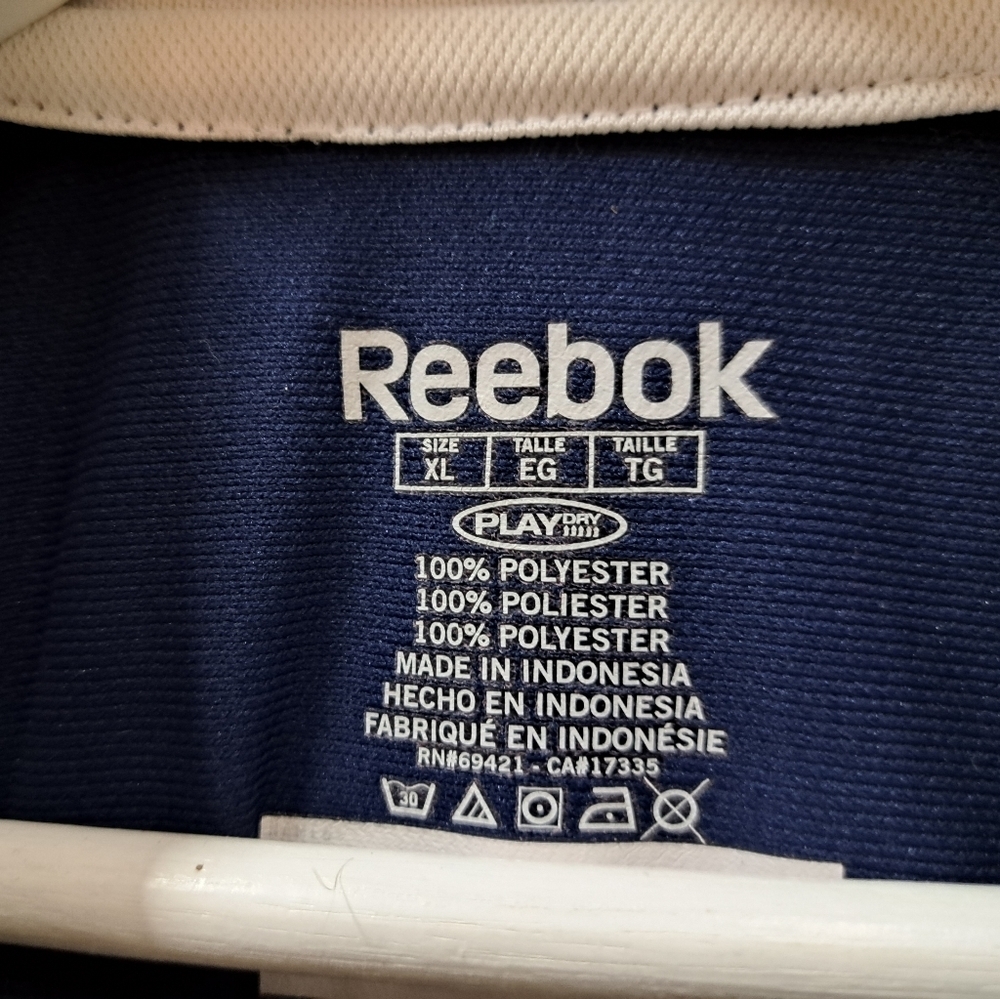 Reebok New England Patriots Men's Polo Shirt Y2K 2000s Playdry NFL Football XL - Picture 8 of 9